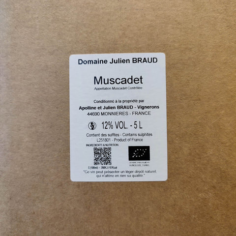 Muscadet – Dom Julien Braud – BIB - Blanc – SA – 5,00 l